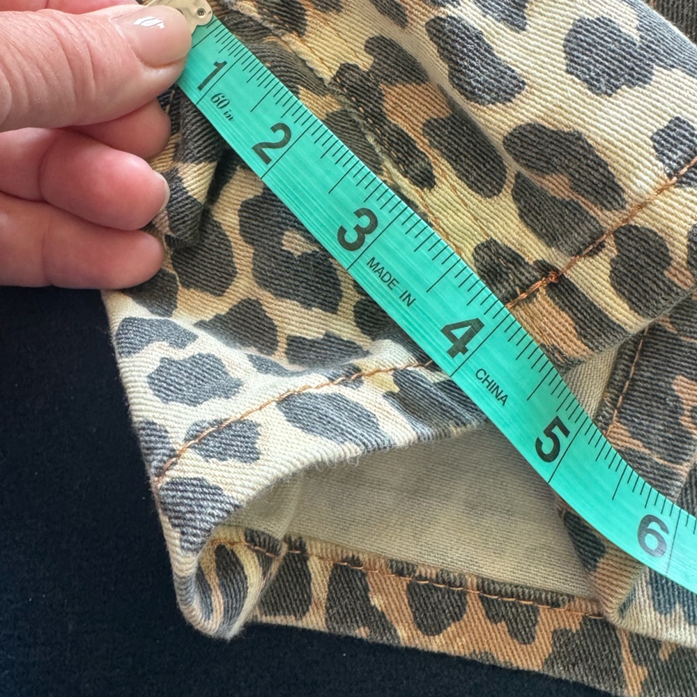 Leopard Print Denim Shorts by OAT NY🔥Get in on the trend🔥 zoom in for details!! - Picture 7 of 12